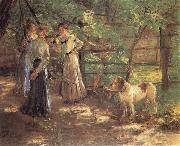 Fritz von Uhde In the Garden oil painting reproduction